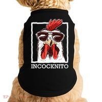 Incocknito Cock Rooster Wearing Sunglasses Chicken Lover Doggie Tank thumb 0
