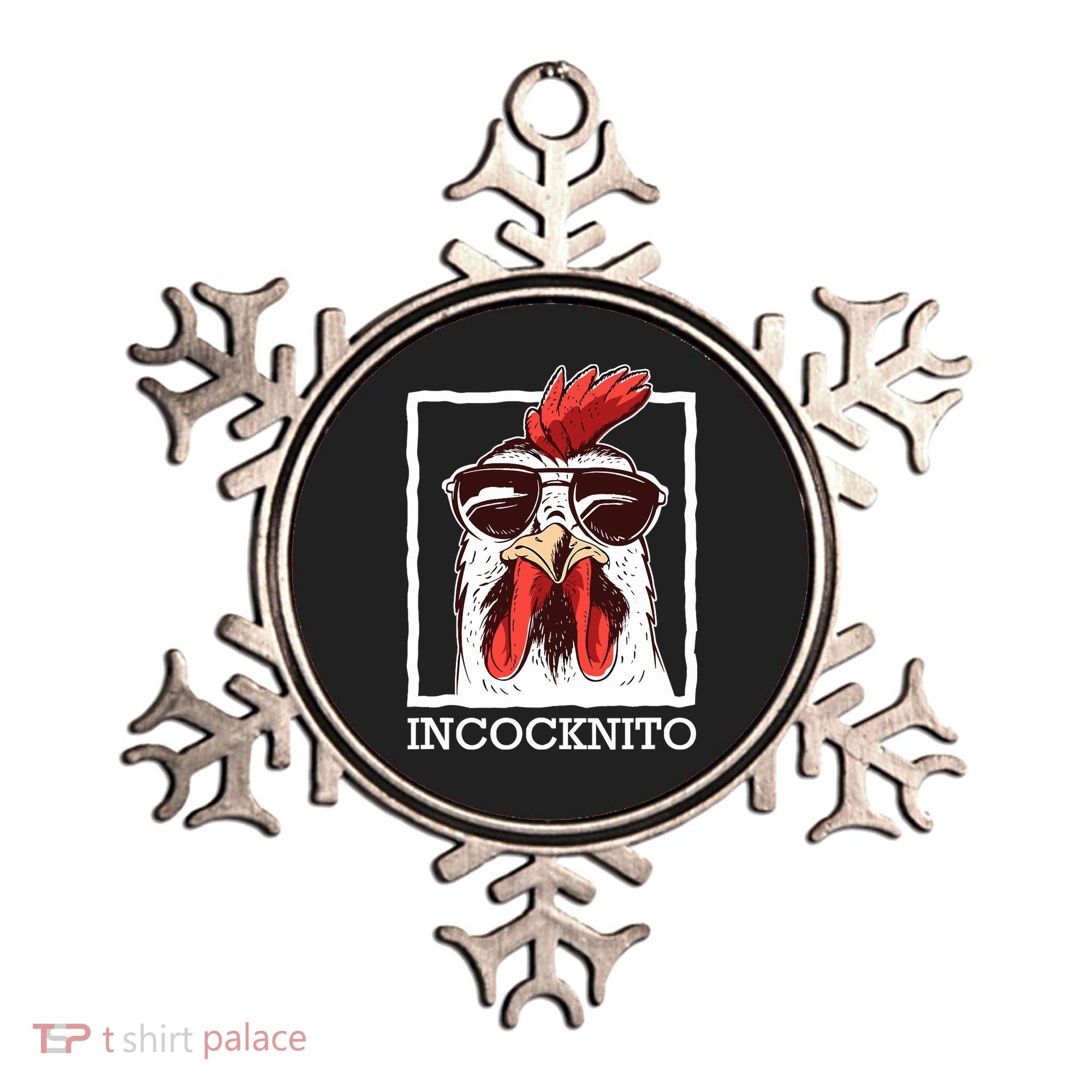 Incocknito Cock Rooster Wearing Sunglasses Chicken Lover Ornament