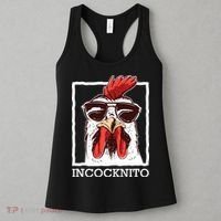 Incocknito Cock Rooster Wearing Sunglasses Chicken Lover Women's Tank Top thumb 3