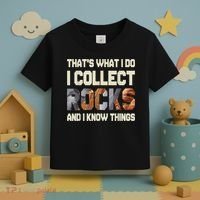 I Collect Rocks And I Know Things Geology Geologist Geode Toddler T-Shirt thumb 3