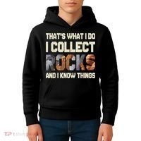 I Collect Rocks And I Know Things Geology Geologist Geode Kids Hoodie thumb 4