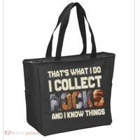 I Collect Rocks And I Know Things Geology Geologist Geode Tote Bag thumb 2