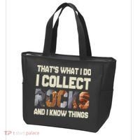 I Collect Rocks And I Know Things Geology Geologist Geode Tote Bag thumb 3