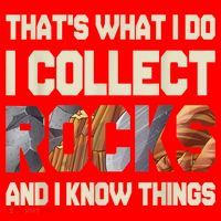 I Collect Rocks And I Know Things Geology Geologist Geode Santa Hat thumb 1
