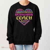 Instructional Coach Rainbow Heart Instructional Coach Gifts Women's Sweatshirt thumb 0