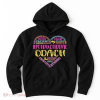 Instructional Coach Rainbow Heart Instructional Coach Gifts Hoodie thumb 0