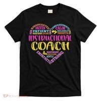 Instructional Coach Rainbow Heart Instructional Coach Gifts T-Shirt thumb 0