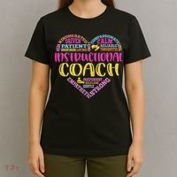 Instructional Coach Rainbow Heart Instructional Coach Gifts T-Shirt thumb 4