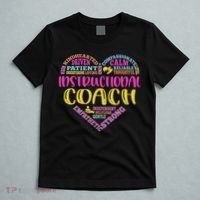 Instructional Coach Rainbow Heart Instructional Coach Gifts T-Shirt thumb 5