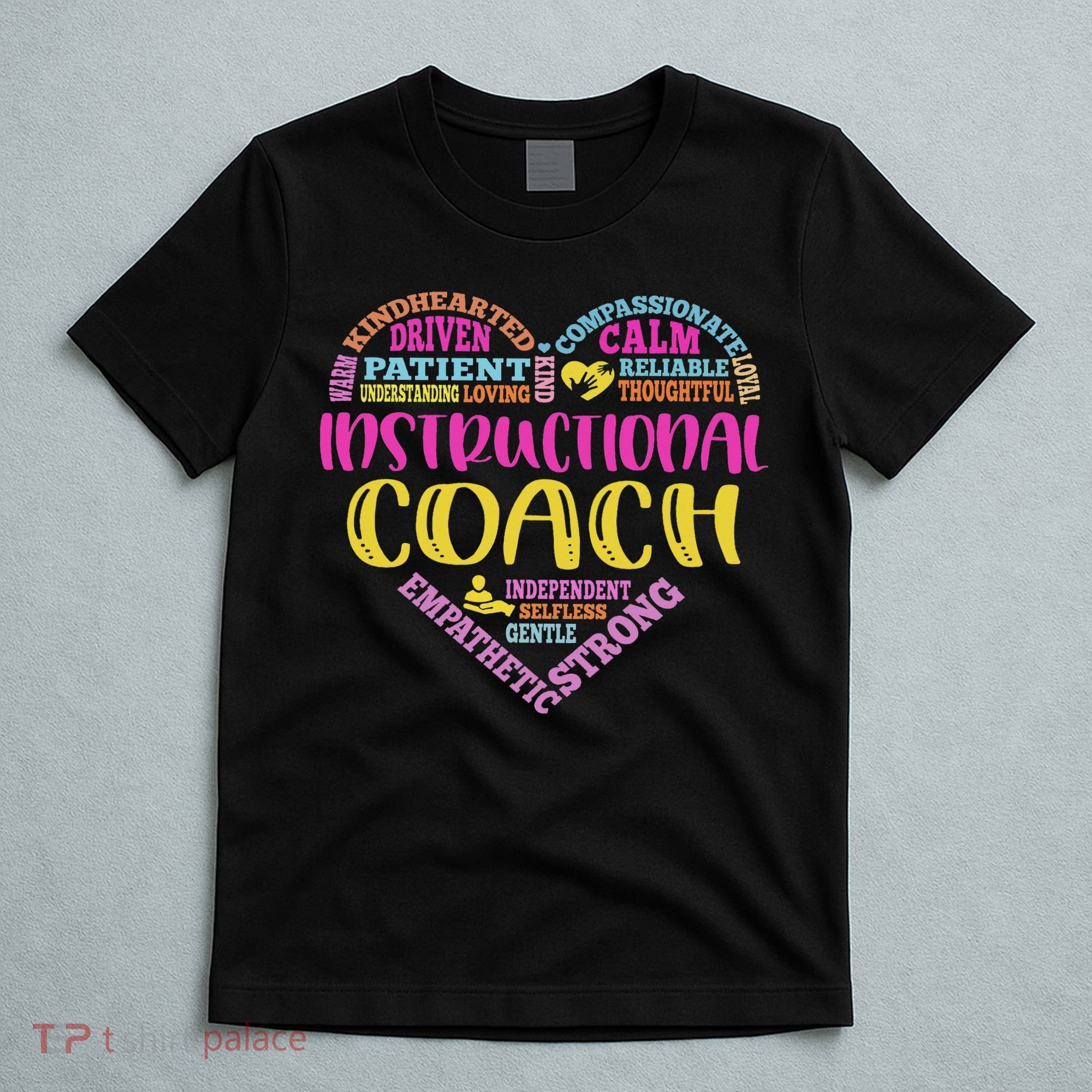 Instructional Coach Rainbow Heart Instructional Coach Gifts T-Shirt