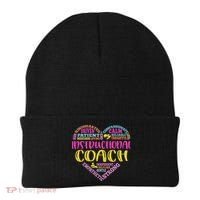 Instructional Coach Rainbow Heart Instructional Coach Gifts Beanie thumb 0