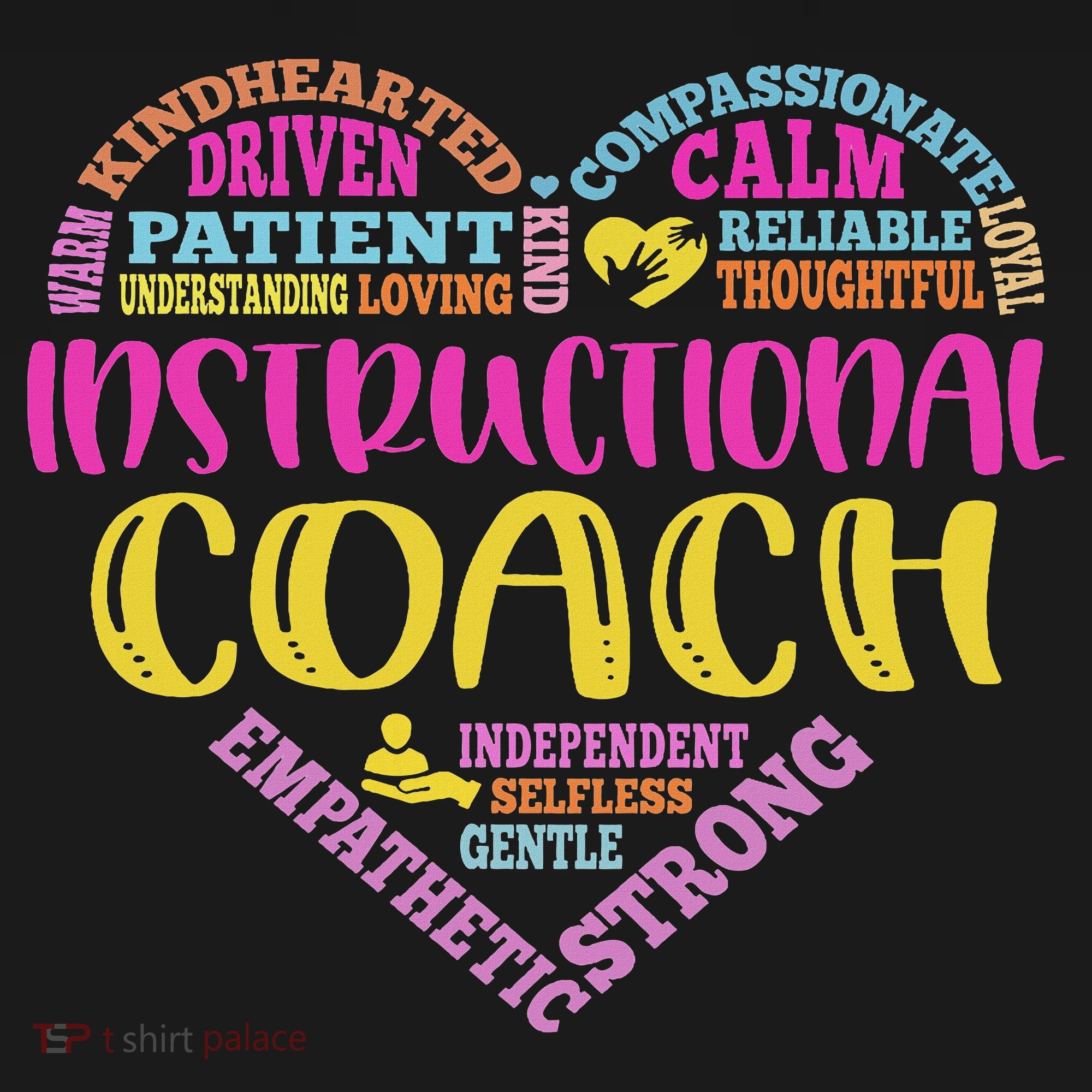 Instructional Coach Rainbow Heart Instructional Coach Gifts Women's Hoodie