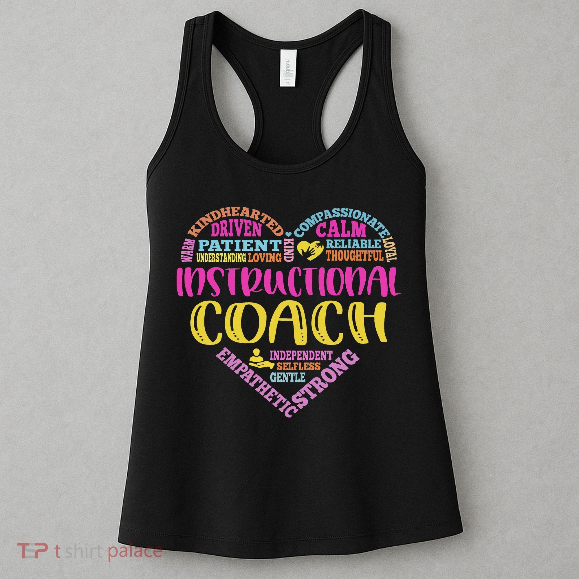 Instructional Coach Rainbow Heart Instructional Coach Gifts Women's Tank Top