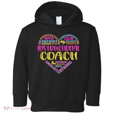 Instructional Coach Rainbow Heart Instructional Coach Gifts Toddler Hoodie
