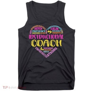 Instructional Coach Rainbow Heart Instructional Coach Gifts Tank Top