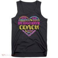 Instructional Coach Rainbow Heart Instructional Coach Gifts Tank Top thumb 0