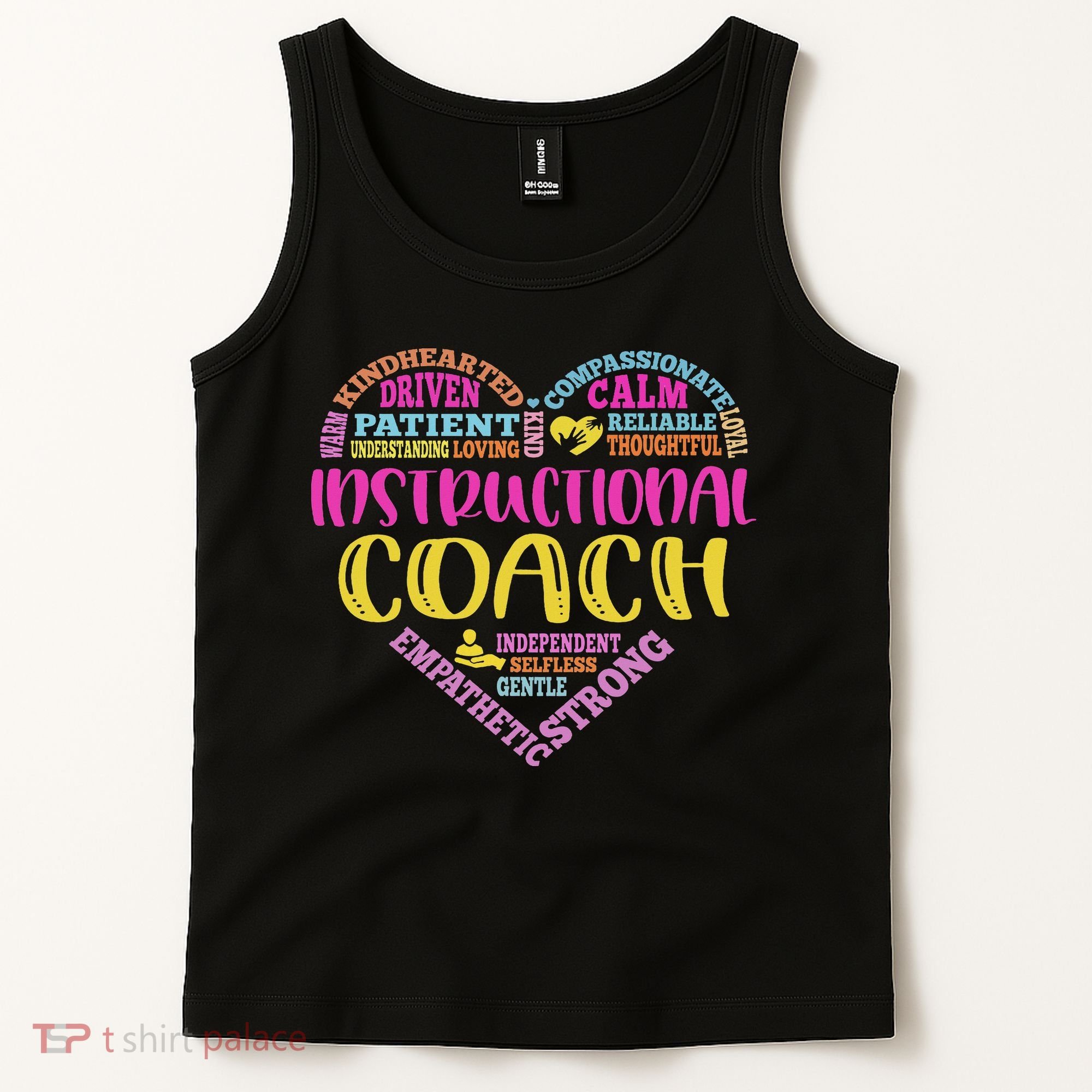 Instructional Coach Rainbow Heart Instructional Coach Gifts Tank Top