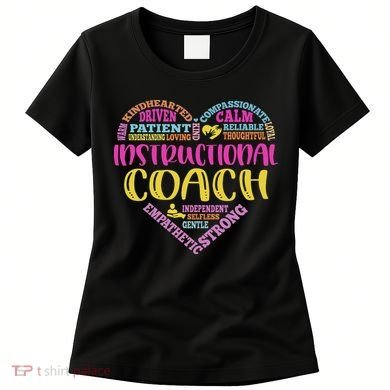 Instructional Coach Rainbow Heart Instructional Coach Gifts Women's T-Shirt