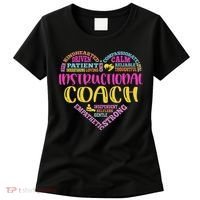 Instructional Coach Rainbow Heart Instructional Coach Gifts Women's T-Shirt thumb 0