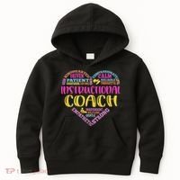 Instructional Coach Rainbow Heart Instructional Coach Gifts Kids Hoodie thumb 0