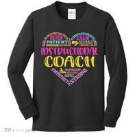 Instructional Coach Rainbow Heart Instructional Coach Gifts Kids Long Sleeve Shirt thumb 0