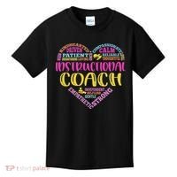 Instructional Coach Rainbow Heart Instructional Coach Gifts Kids T-Shirt thumb 0