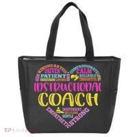 Instructional Coach Rainbow Heart Instructional Coach Gifts Tote Bag thumb 0