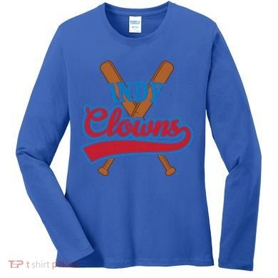 Indianapolis Clowns Retro Indy Baseball Fan Gift Idea Gift Women's Long Sleeve Shirt