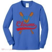 Indianapolis Clowns Retro Indy Baseball Fan Gift Idea Gift Kids Long Sleeve Shirt thumb 0