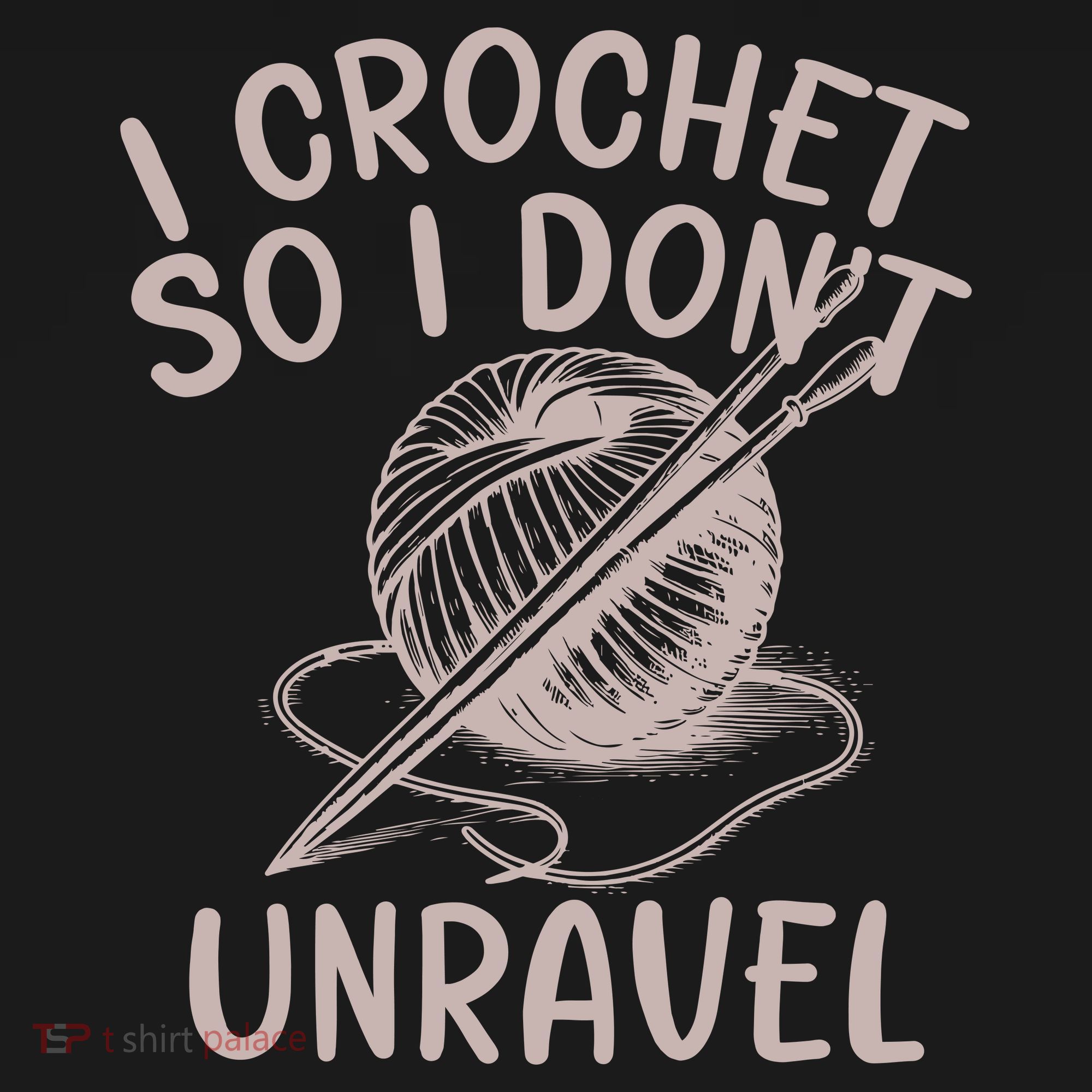 I Crochet So I Don’t Unravel Crochet Coaster