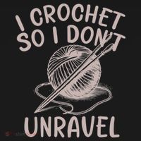 I Crochet So I Don’t Unravel Crochet Tote Bag thumb 4