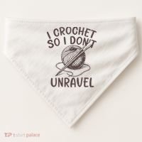 I Crochet So I Don’t Unravel Crochet USA-Made Doggie Bandana thumb 0