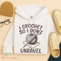 I Crochet So I Don’t Unravel Crochet Hoodie thumb 4