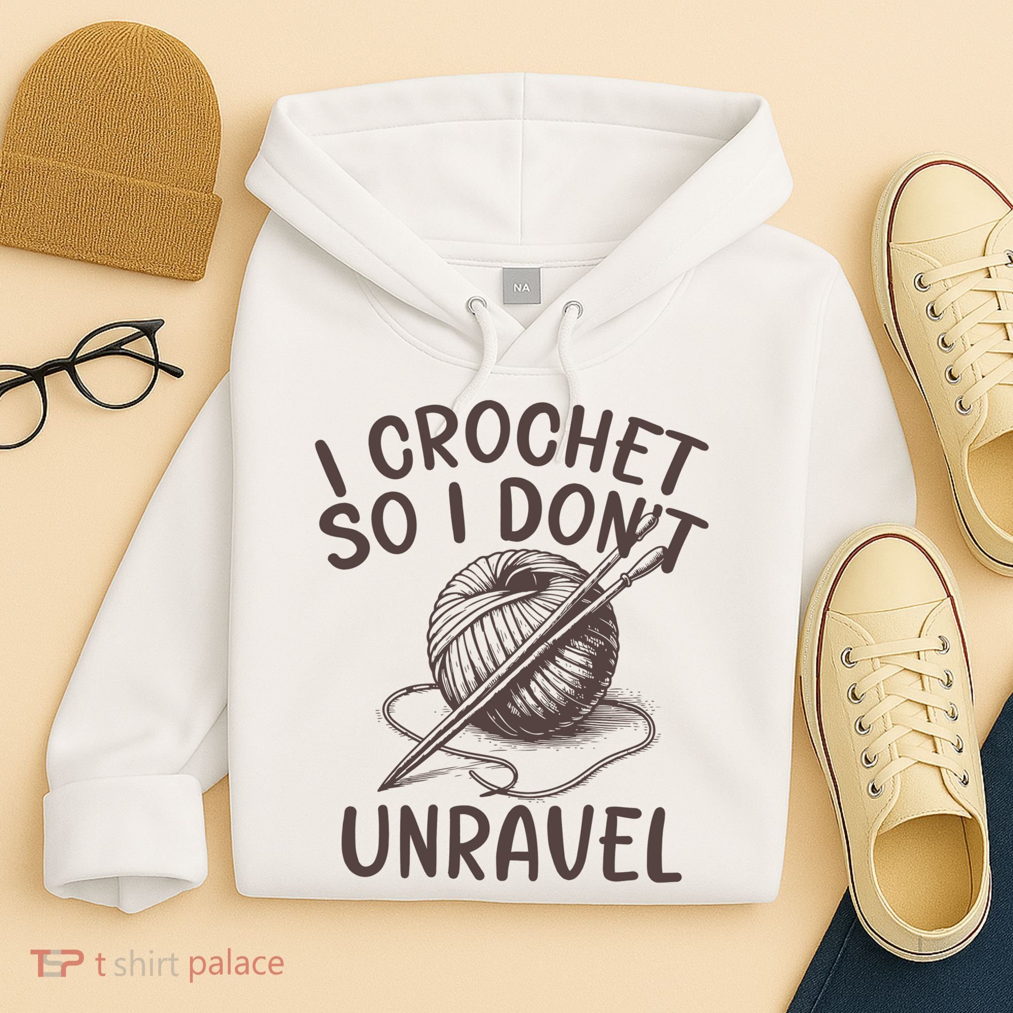 I Crochet So I Don’t Unravel Crochet Hoodie