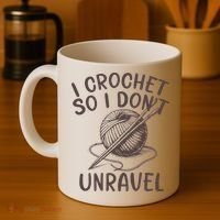 I Crochet So I Don’t Unravel Crochet Coffee Mug thumb 4