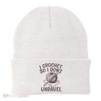 I Crochet So I Don’t Unravel Crochet Beanie thumb 0