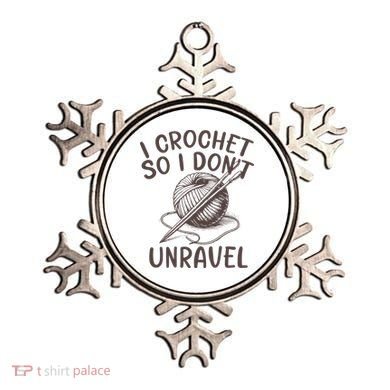 I Crochet So I Don’t Unravel Crochet Ornament