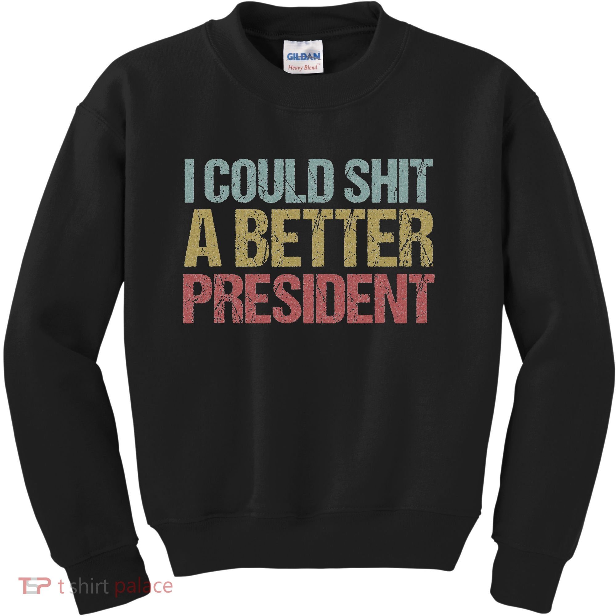 I Could Shit A Better President Funny Anti Trump Protest Kids Sweatshirt