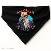 Ice Cream Socialism Rules for Thee Not for Me Joe Biden USA-Made Doggie Bandana thumb 0