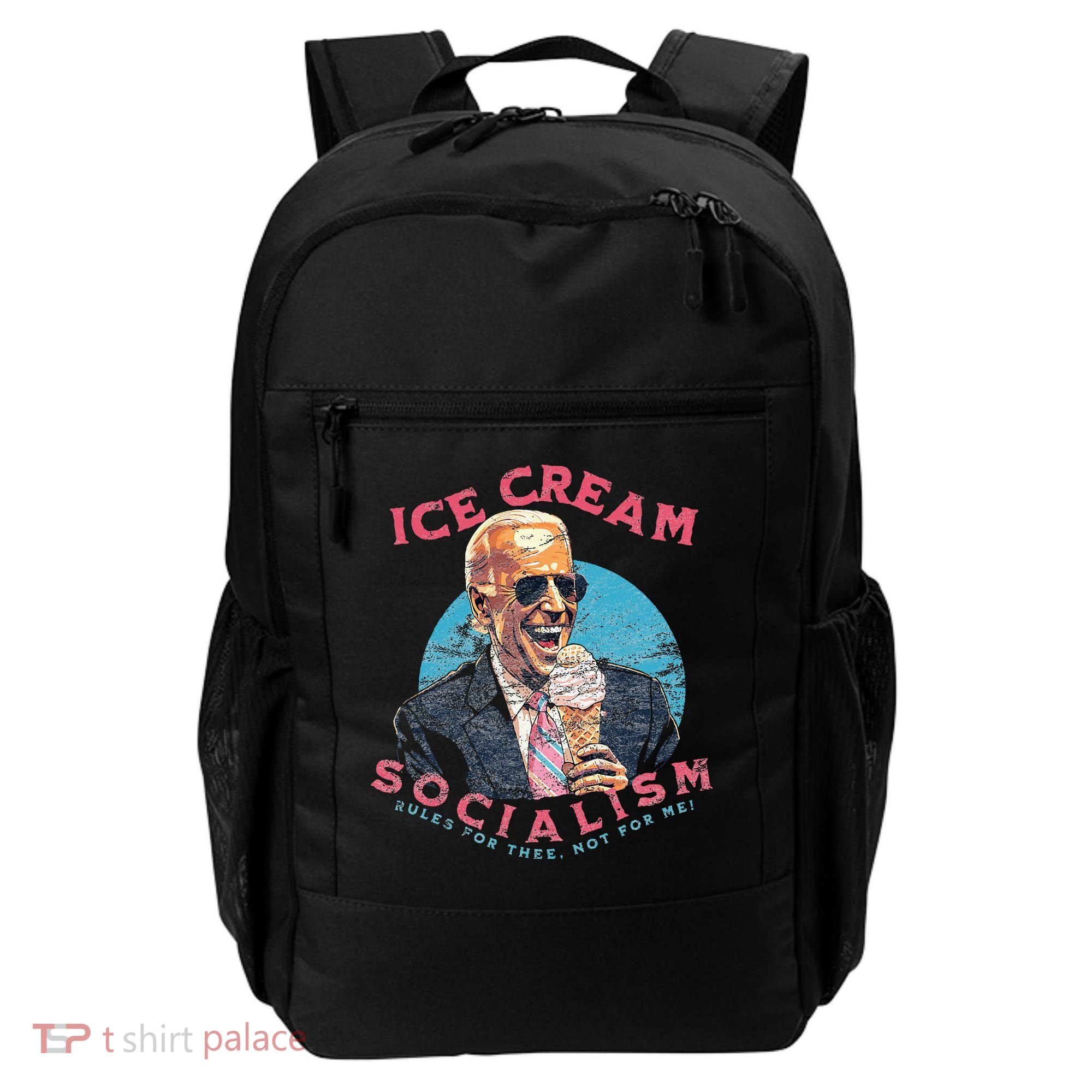 Ice Cream Socialism Rules for Thee Not for Me Joe Biden Backpack