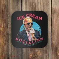 Ice Cream Socialism Rules for Thee Not for Me Joe Biden Coaster thumb 0