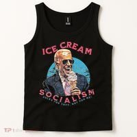 Ice Cream Socialism Rules for Thee Not for Me Joe Biden Tank Top thumb 2