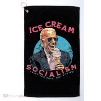 Ice Cream Socialism Rules for Thee Not for Me Joe Biden Golf Towel thumb 0