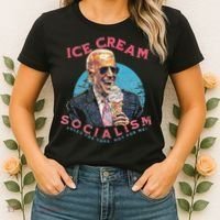 Ice Cream Socialism Rules for Thee Not for Me Joe Biden Women's T-Shirt thumb 2