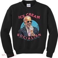 Ice Cream Socialism Rules for Thee Not for Me Joe Biden Kids Sweatshirt thumb 0