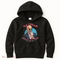 Ice Cream Socialism Rules for Thee Not for Me Joe Biden Kids Hoodie thumb 0