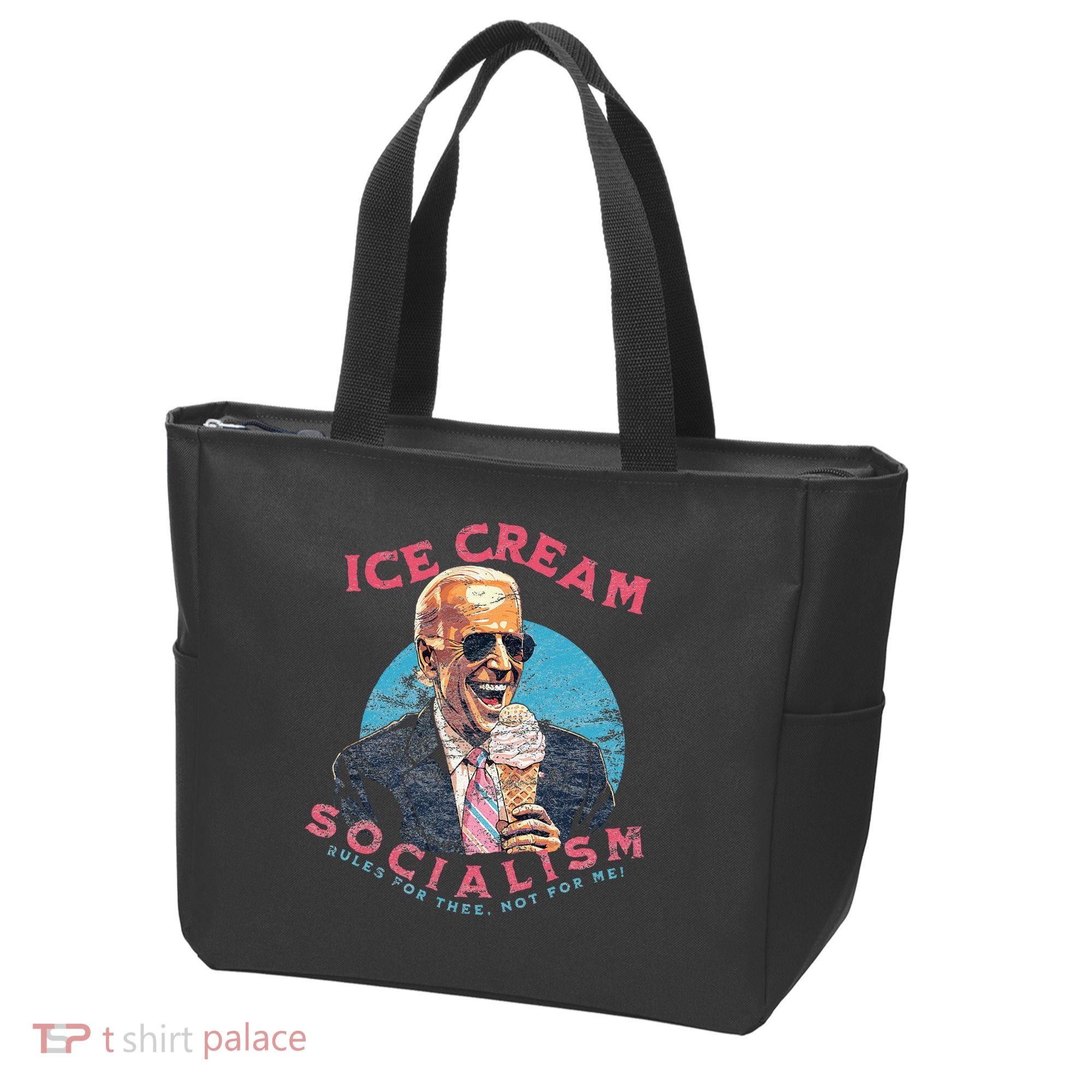 Ice Cream Socialism Rules for Thee Not for Me Joe Biden Tote Bag