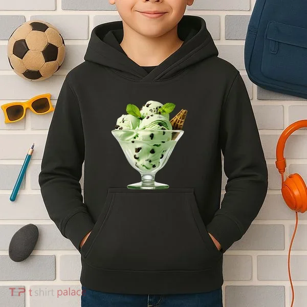 Ice Cream Softball & Baseball Kids Hoodie
