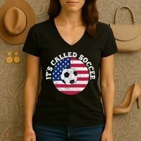 it's called soccer Women's V-Neck T-Shirt thumb 3