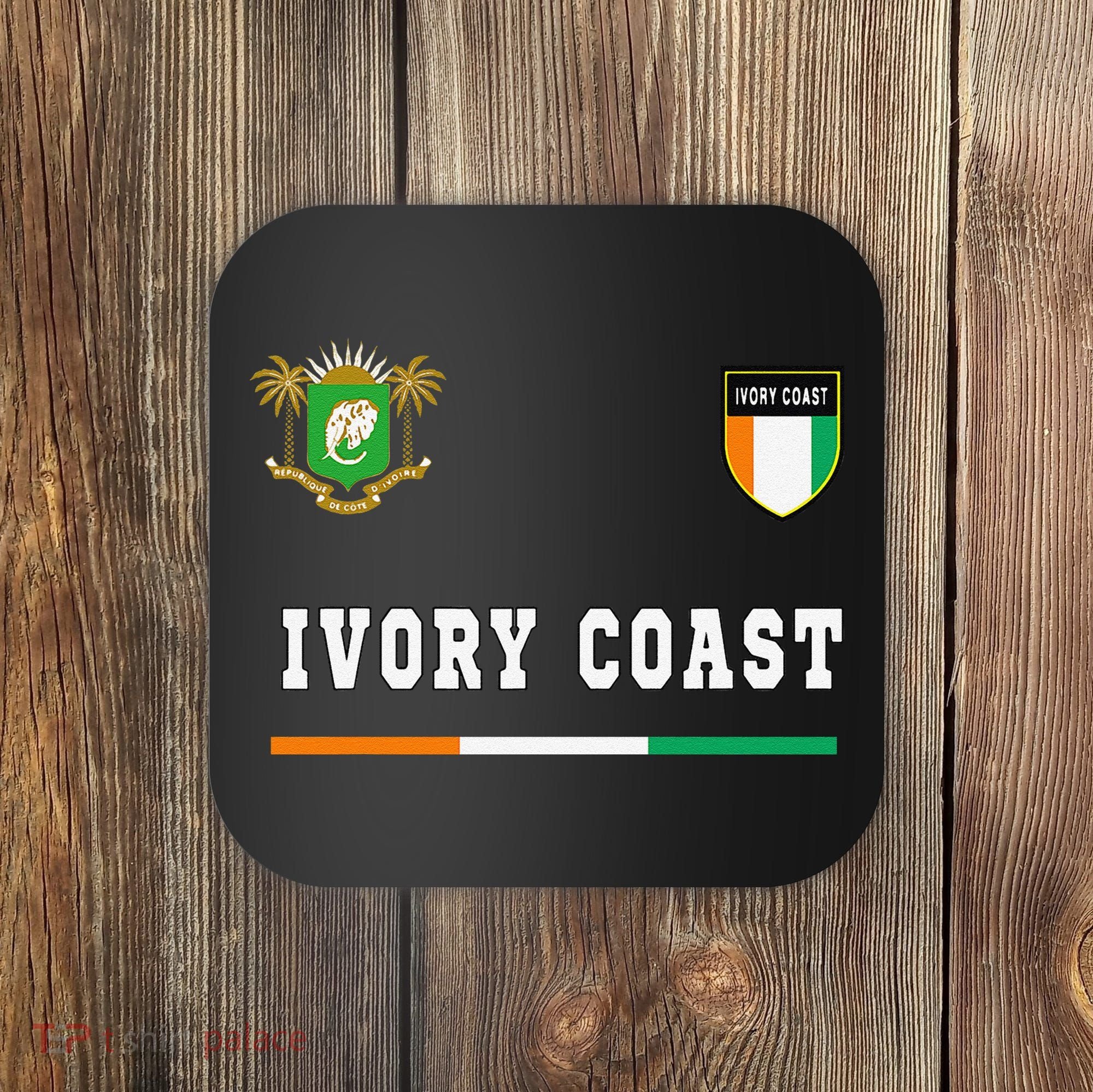 Ivory Coast Sportsoccer Jersey Flag Football Coaster